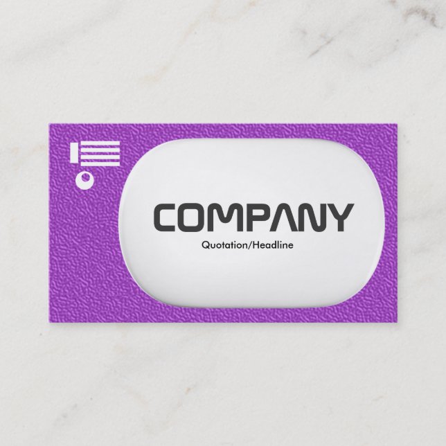 Carte De Visite Lozenge 3d - Texture violette incorporée (Devant)