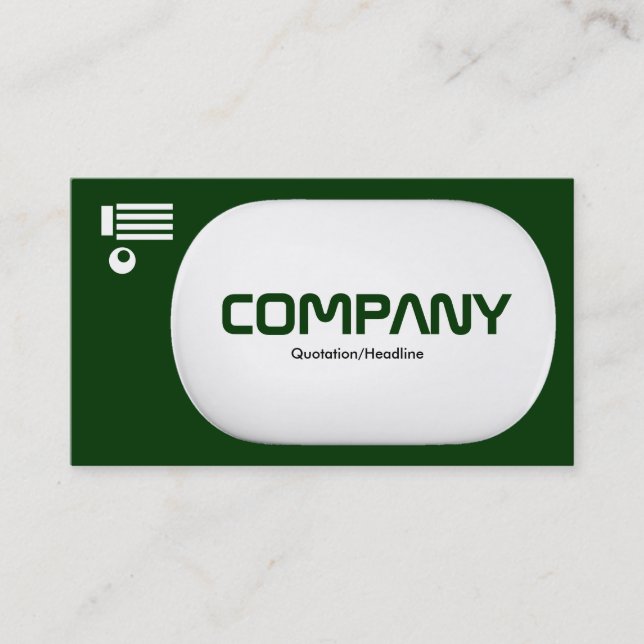 Carte De Visite Lozenge 3d - Vert foncé (003300) (Devant)