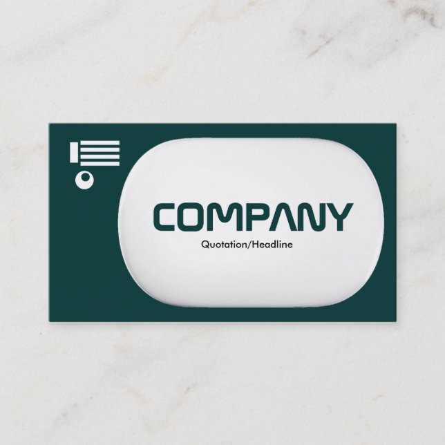 Carte De Visite Lozenge 3d - Vert foncé (003333) (Devant)