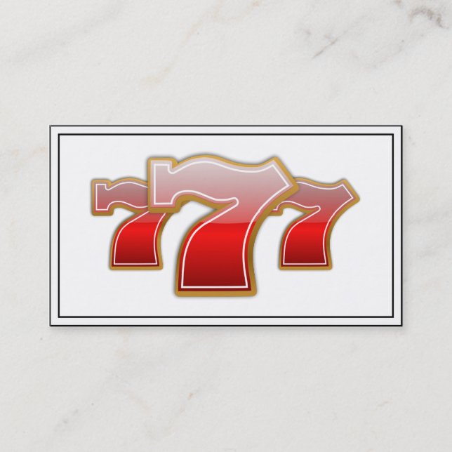 Carte De Visite Lucky Sevens - Slot Machine Jackpot (Devant)