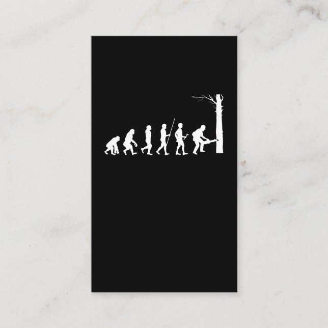 Carte De Visite Lumberjack Evolution Chainsaw Logger Woodworker (Devant)