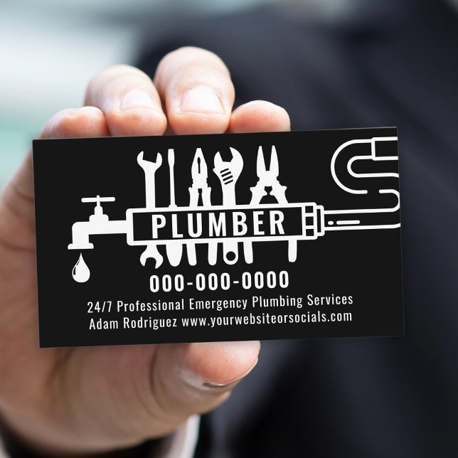 Carte De Visite Lumeur personnalisé (Custom Plumber Business Card
)