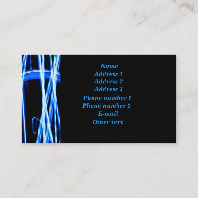 Carte De Visite Lumière bleue (Devant)