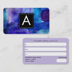 Carte De Visite Lumière fluide Aquarelle abstraite
