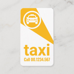 Carte De Visite Lumière Jaune Sur Le Chauffeur De Taxi