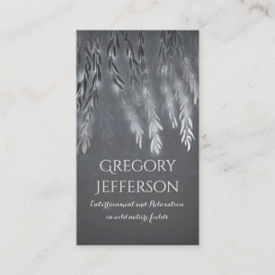 Carte De Visite Lumière vintage argentée de ficelle de branches 