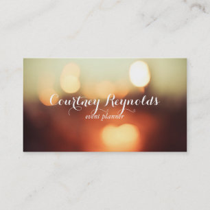 Carte De Visite Lumières Bokeh Élégantes 2.0