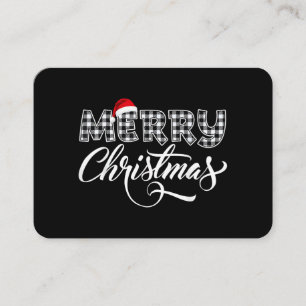 Carte De Visite Lumières de sapin de Noël rétro Santa Noël