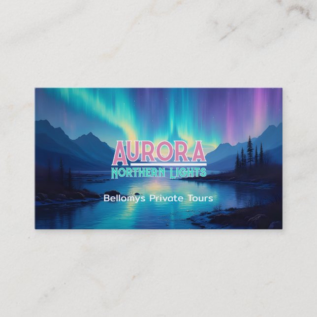 Carte De Visite Lumières Nord Aurora (Devant)