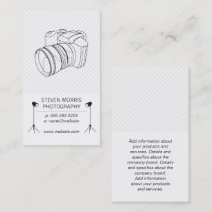 Carte De Visite Lumières Studio Photographe Caméra