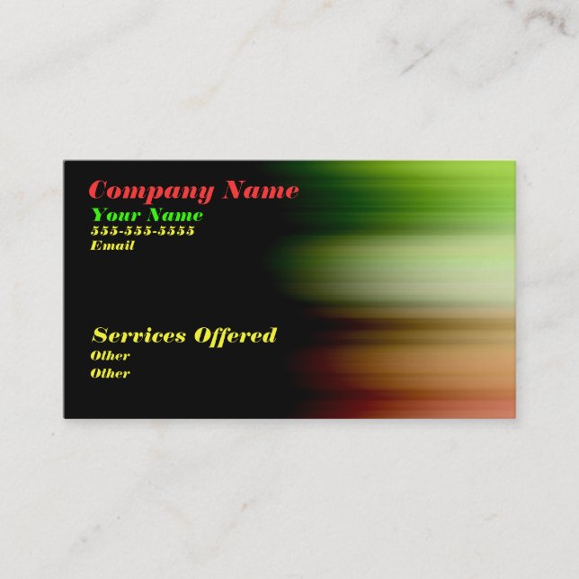 Carte de visite lumineuse cool (Devant)