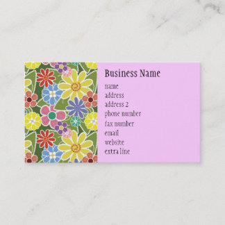 Carte de visite lumineux floral d'amusement