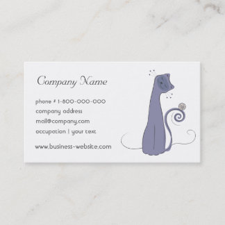 Carte de visite lunatique de chat