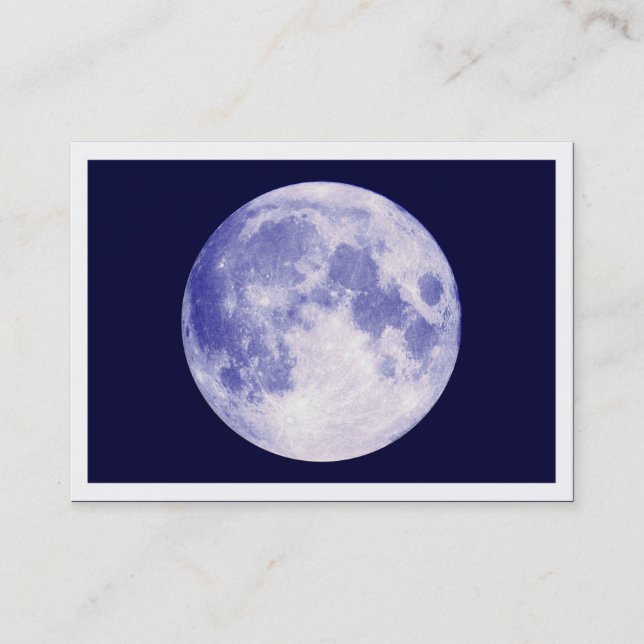 Carte De Visite Lune Bleue, Mini Photo (Devant)
