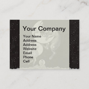 Carte De Visite Lune céleste ciel Univers Dieu Nuit Illustration