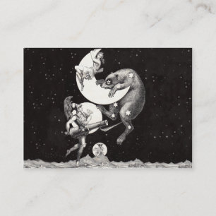 Carte De Visite Lune céleste ciel Univers Dieu Nuit Illustration