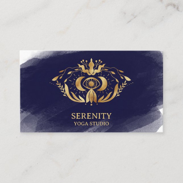 Carte De Visite Lune céleste holistique Troisième oeil Yoga (Devant)