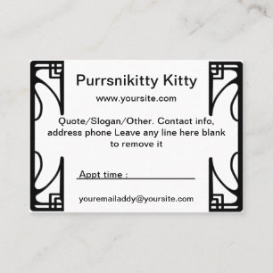 Carte De Visite Lune de chat cosmique et étoiles