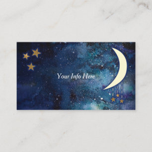 Carte de visite Lune & Étoiles