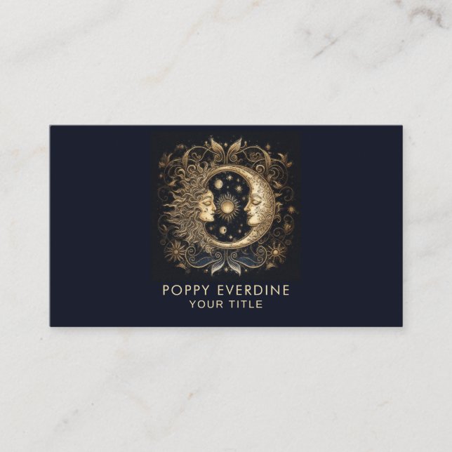 Carte De Visite Lune mystique céleste (Devant)