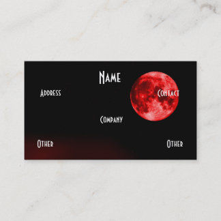 Carte De Visite Lune rouge