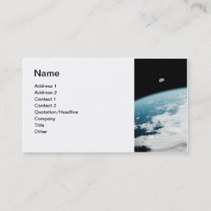 Carte De Visite Lune sur Terre