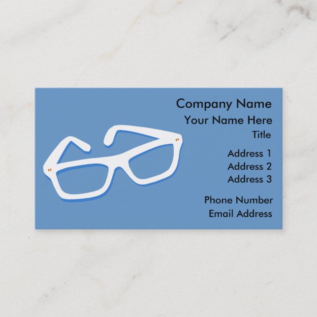 Carte De Visite Lunettes de nerd cool (Devant)