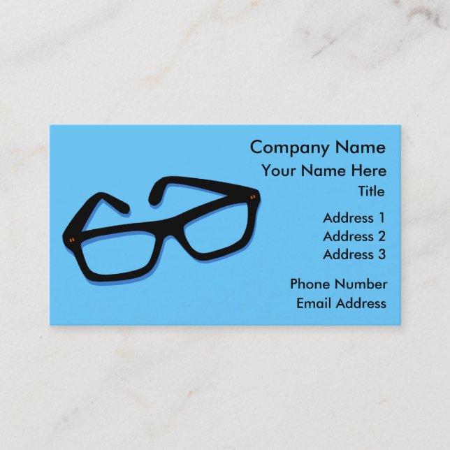 Carte De Visite Lunettes de nerd cool (Devant)