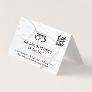 Carte De Visite Lunettes de prescription Code QR optométriste