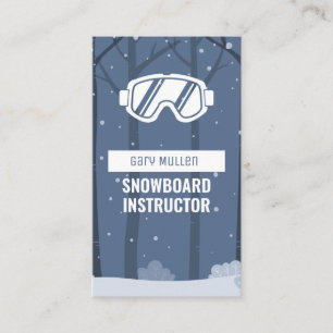 Carte De Visite lunettes de snowboard Snowboard Instructeur