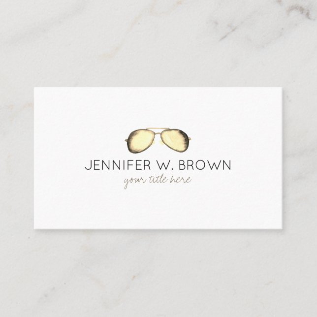 Carte De Visite Lunettes de soleil Aviator (Devant)