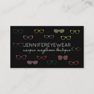 Carte De Visite Lunettes de soleil de mode Black Optic Eyewear