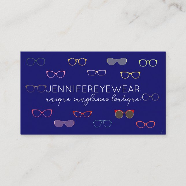 Carte De Visite Lunettes de soleil mode Navy Optic Eyewear (Devant)