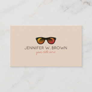 Carte De Visite Lunettes de soleil pour les yeux beige