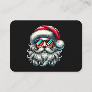 Carte De Visite Lunettes de soleil rétro visage du Père Noël Noël