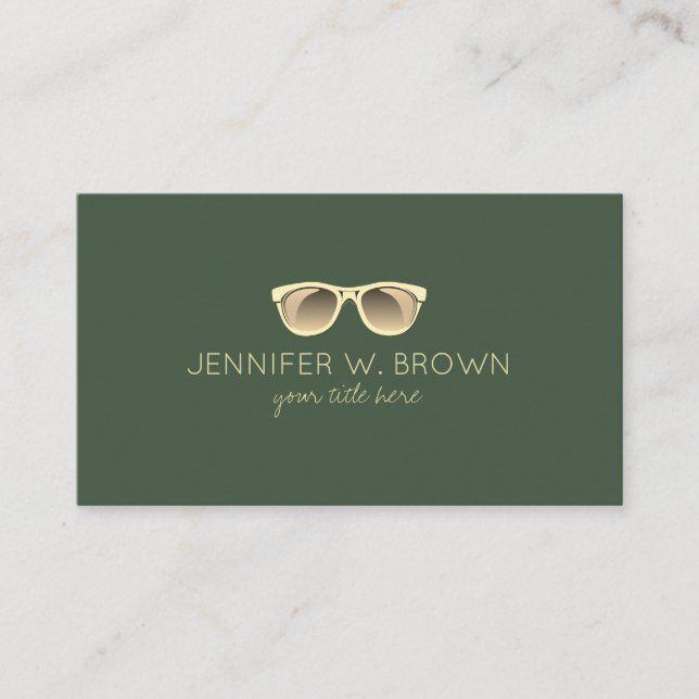 Carte De Visite Lunettes de vue Opticien or (Devant)
