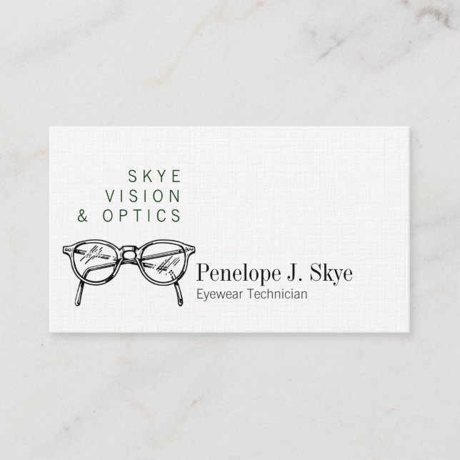 Carte De Visite Lunettes de vue Optique Vision Skye Spectacles (Devant)