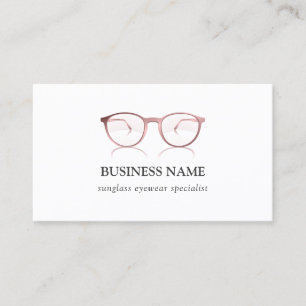 Carte De Visite Lunettes de vue Rose Pink Calligraphie