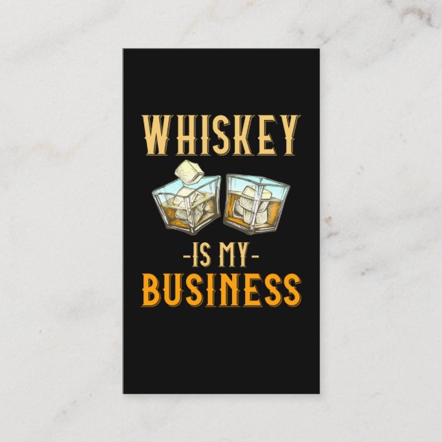 Carte De Visite Lunettes de whisky Humour de boisson Bourbon (Devant)