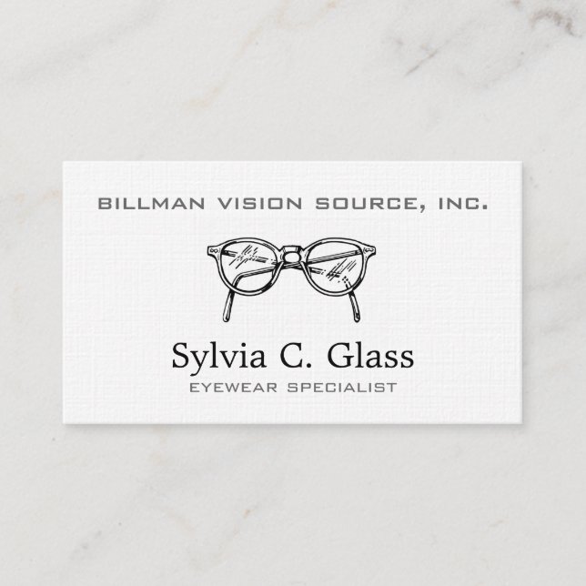 Carte De Visite Lunettes Optique Vision (Devant)