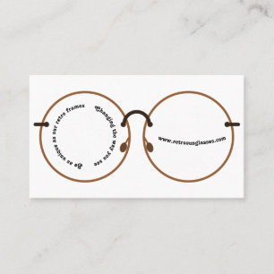 Carte De Visite Lunettes Rétro Professionnel de la Lunetterie de
