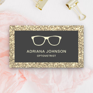 Carte De Visite Lunettes scintillantes à paillettes pour ophtalmol