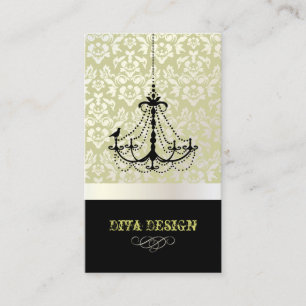 Carte De Visite Lustre + damas baroque /perle + céleri