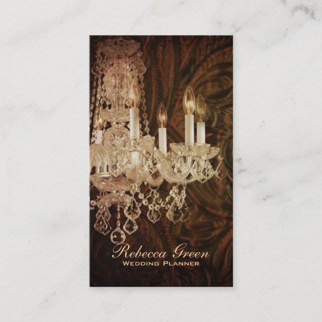 Carte De Visite lustre élégant de cru de boutique de mode (Devant)