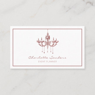 Carte De Visite Lustre élégant rose poussiéreux