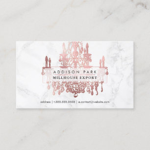 Carte De Visite lustre en marbre rose or faux de PixDezines