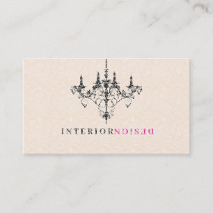 Carte De Visite Lustre noir Design d'intérieur Arrière - plan beig