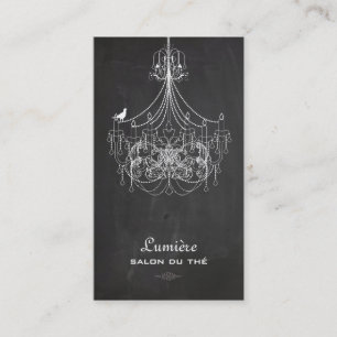Carte De Visite lustre noir et blanc PixDezines/tableau noir