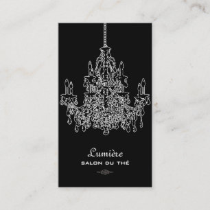 Carte De Visite lustre PixDezines noir+blanc/fond DIY