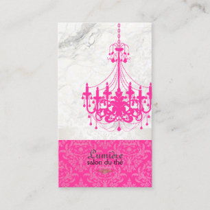 Carte De Visite lustre rose chaud élégant de PixDezines+marbre
